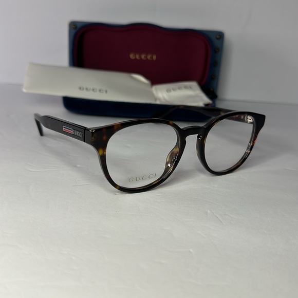 New Authentic GUCCI GG0827O 002 round Gucci optical comes in a havana frame - Picture 1 of 12